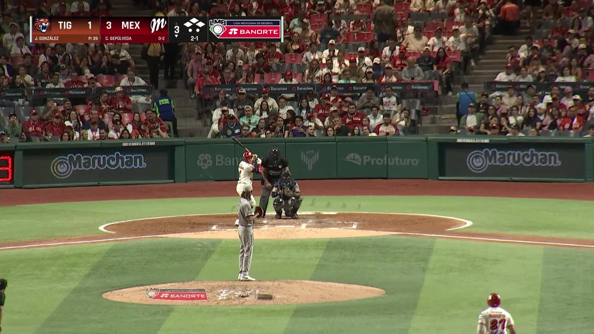 Carlos Sepulveda pega doble (9) Vs Tigres