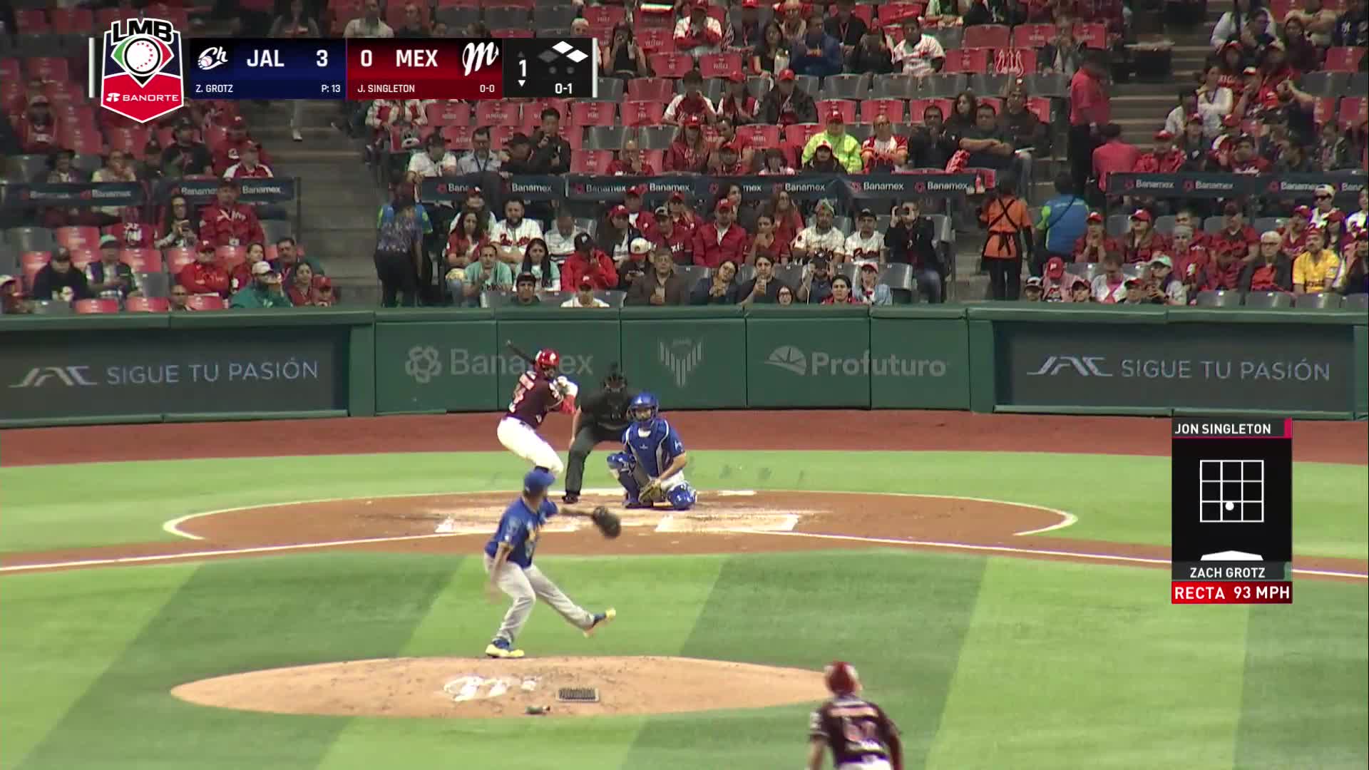 Hit sencillo productor Singleton vs Charros Juego 3