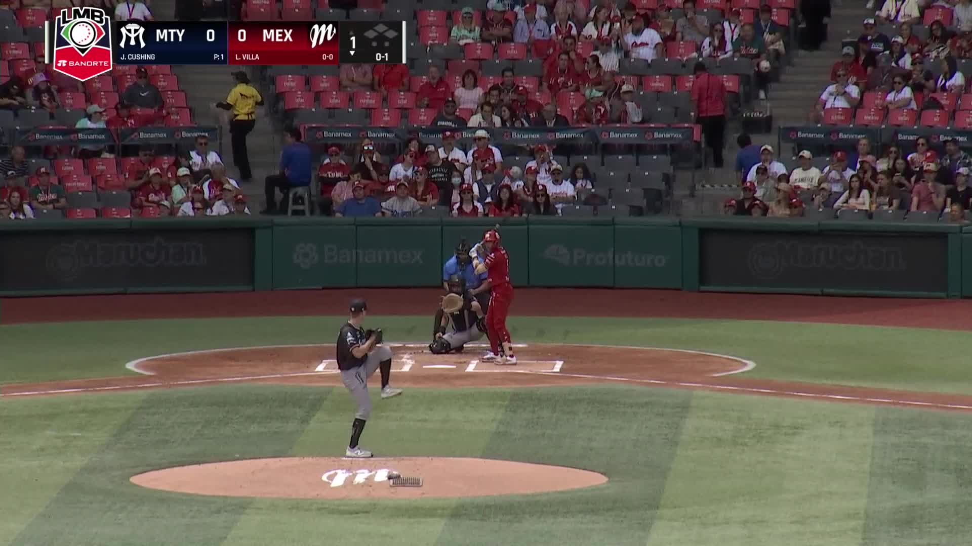 Hit sencillo Villa Debut VS Sultanes Juego 3