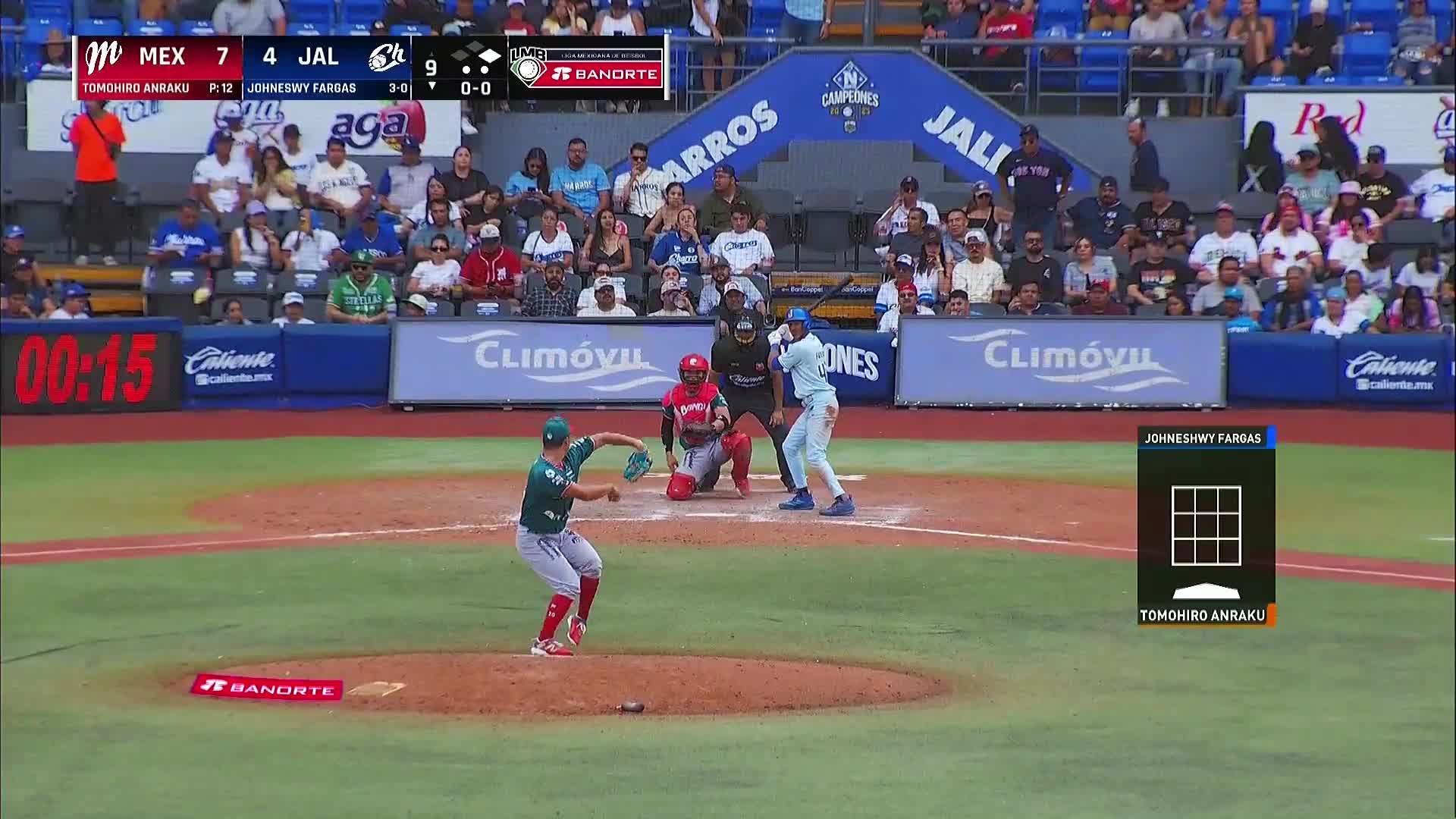 Último out en Charros Juego 1