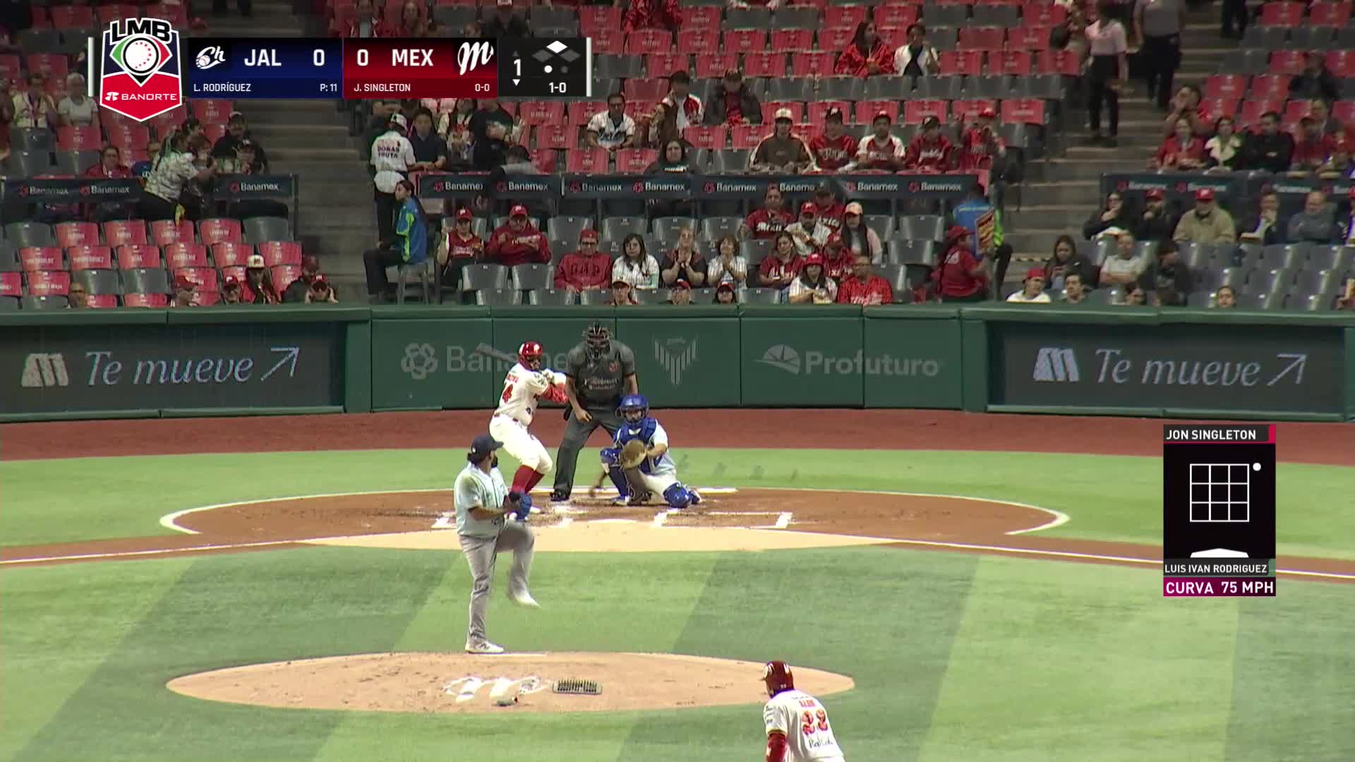 Hit sencillo productor Singleton vs Charros Juego 1
