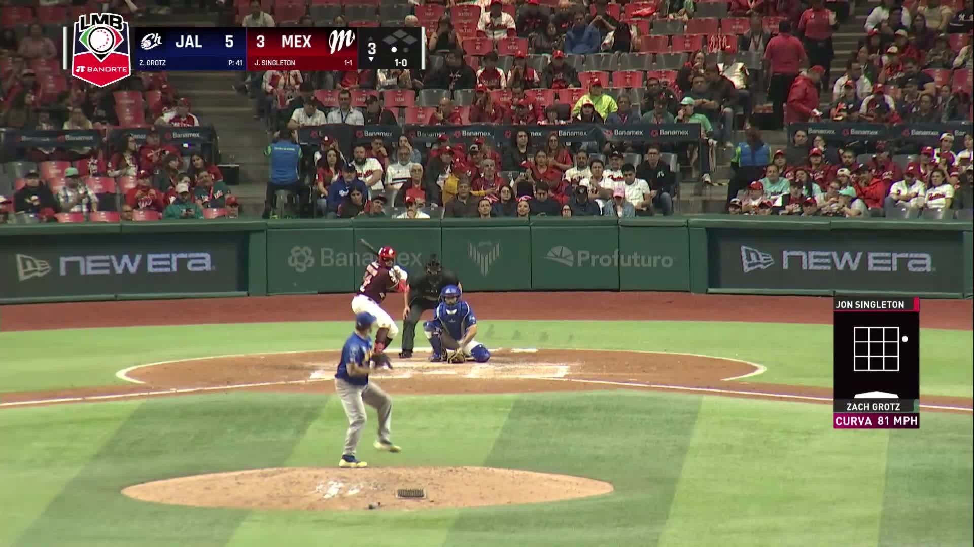 HR Singleton vs Charros Juego 3